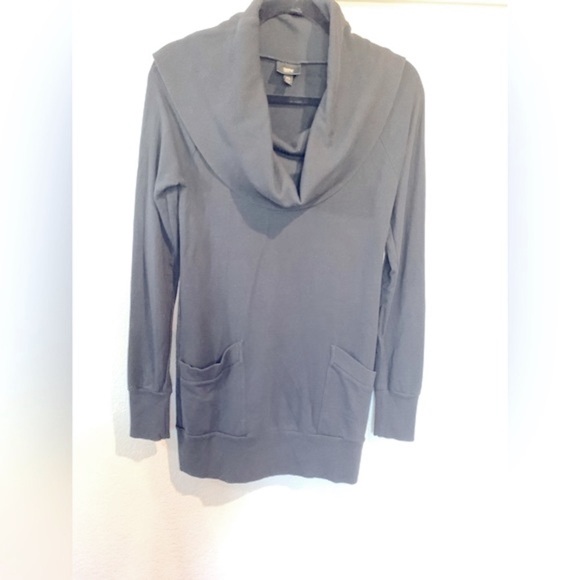 Mossimo Supply Co. Sweaters - 355. Olive Green Long Oversized Cowl Neck Pocket Long Sleeve Sweater/Tunic
